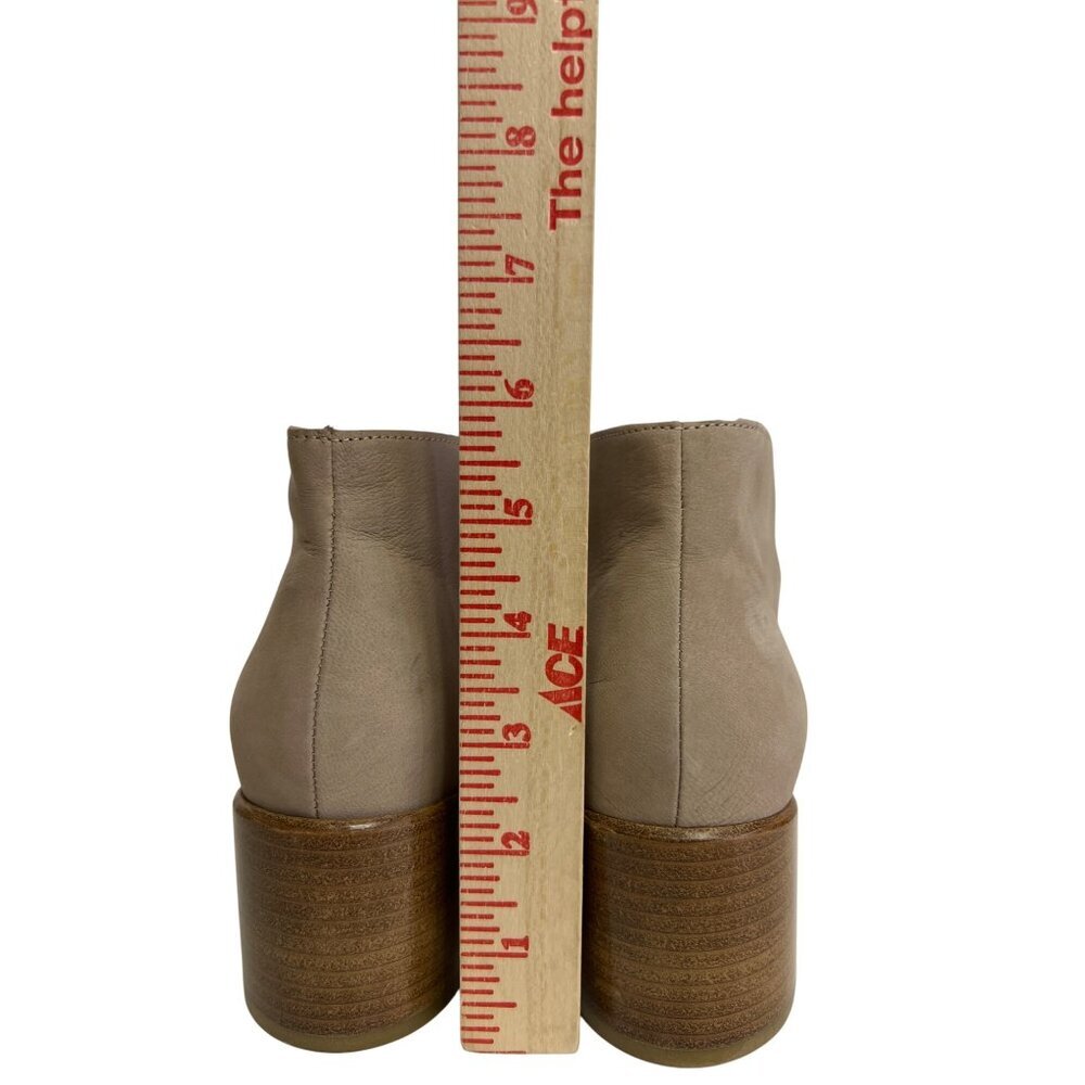 Eileen Fisher Taupe Suede Side-Zip Ankle Booties - Picture 7 of 9
